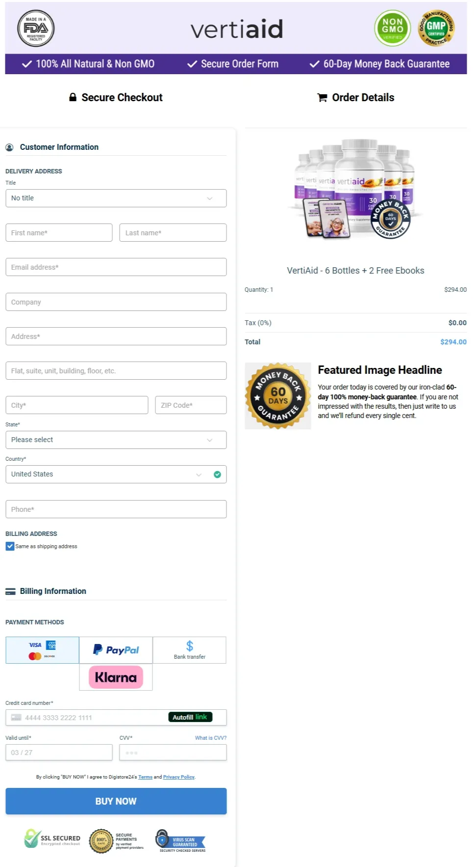 vertiaid order